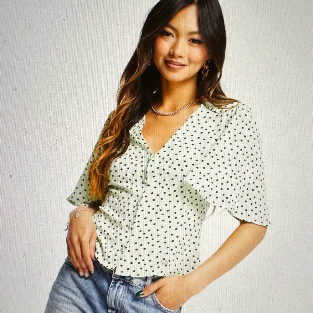 ASOS Short Sleeve Tea Blouse, Small
